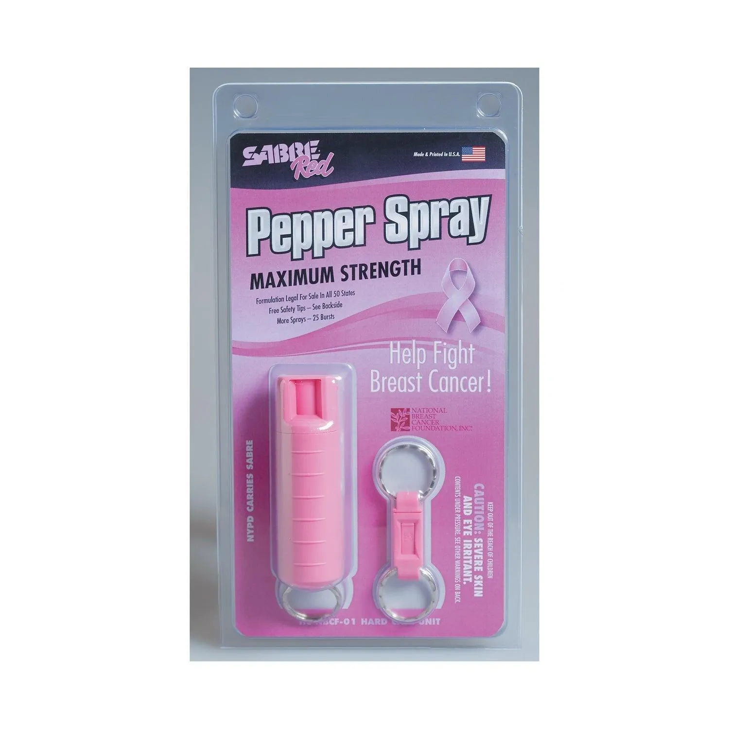 Sabre Red USA Defense Spray With Pink Hard Case
