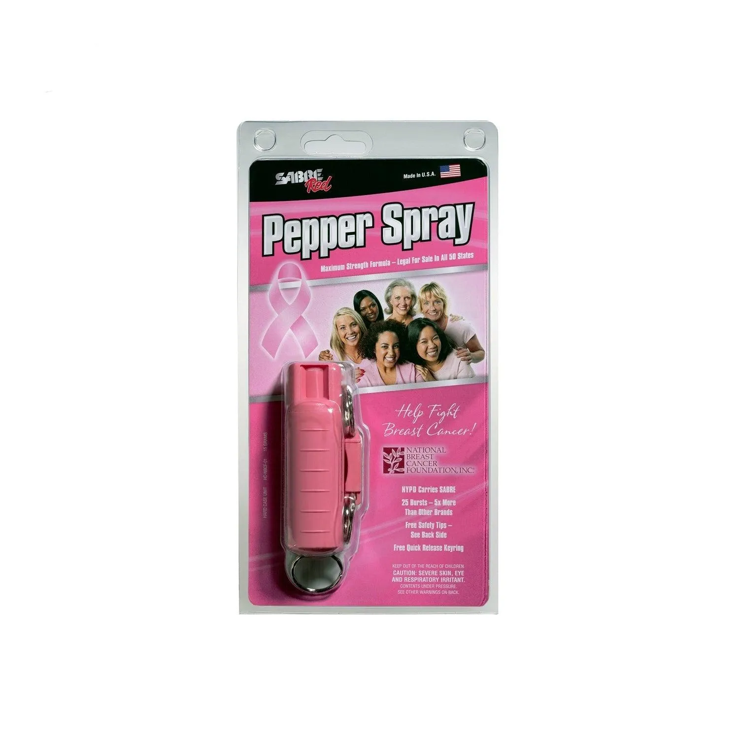 Sabre Red USA Defense Spray With Pink Hard Case