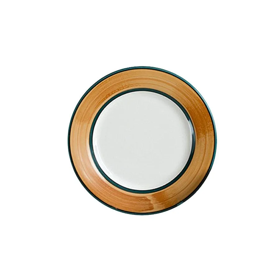 Salad Plate Set - Set of 4 - Brown & Green | Terra Patina
