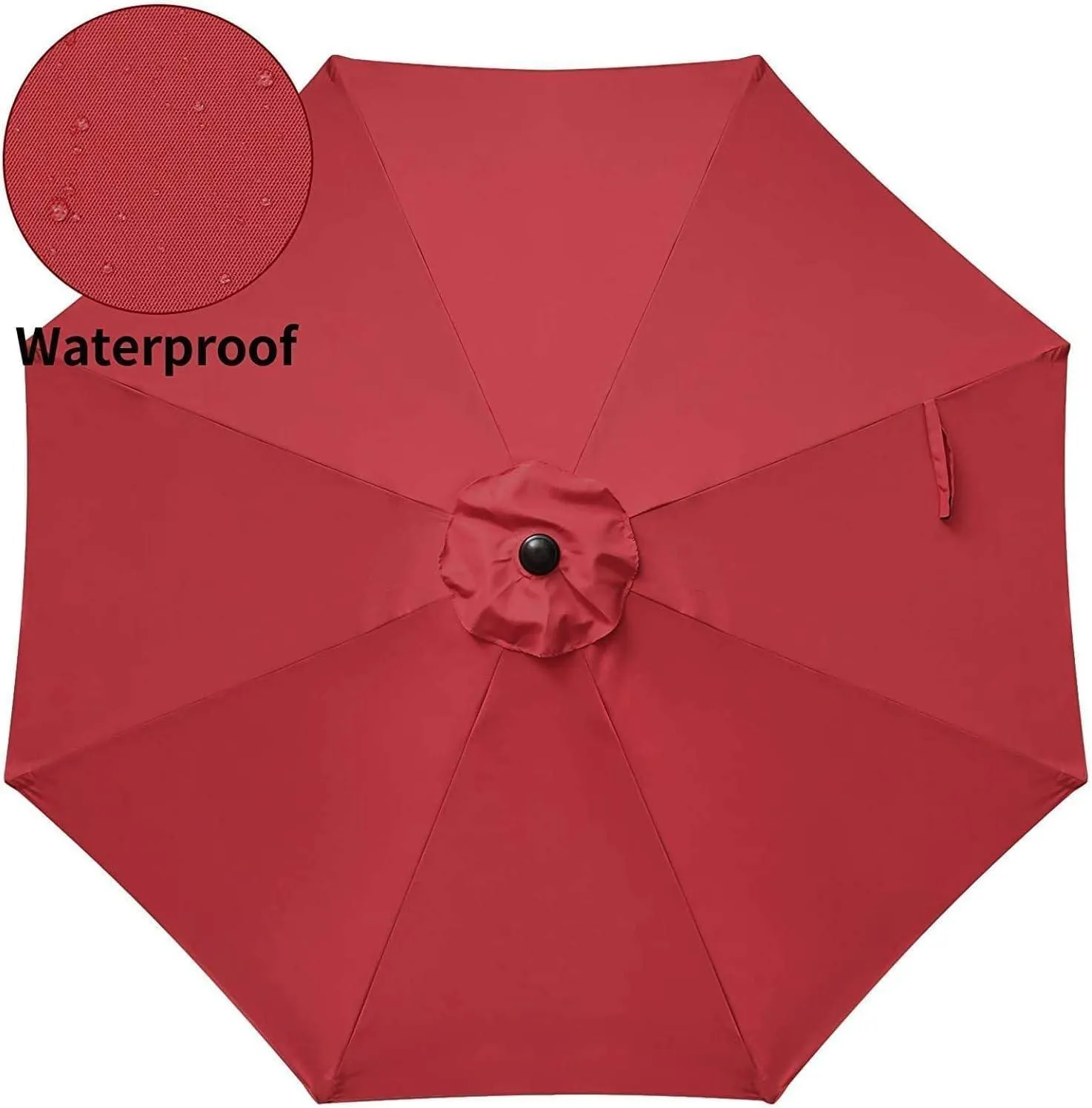 Simple Deluxe 9ft Outdoor Market Table Patio Umbrella with Button Tilt.