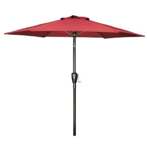 Simple Deluxe 9ft Outdoor Market Table Patio Umbrella with Button Tilt.