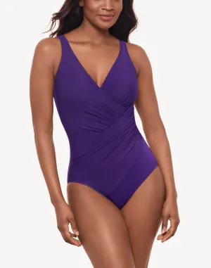 Solid Oceanus One Piece Swimsuit