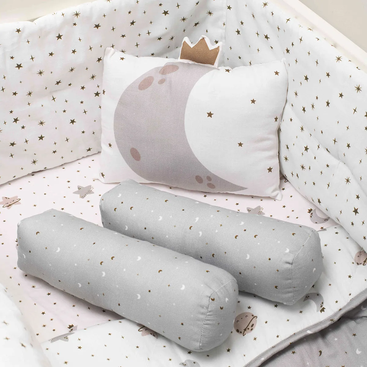 Tiny Snooze  organic pillow & bolsters- moon