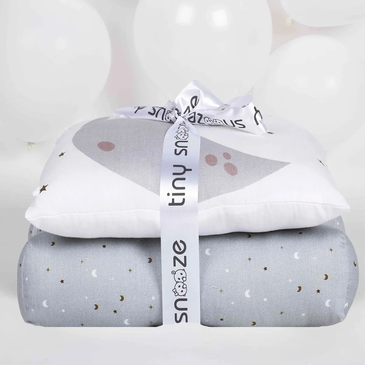 Tiny Snooze  organic pillow & bolsters- moon