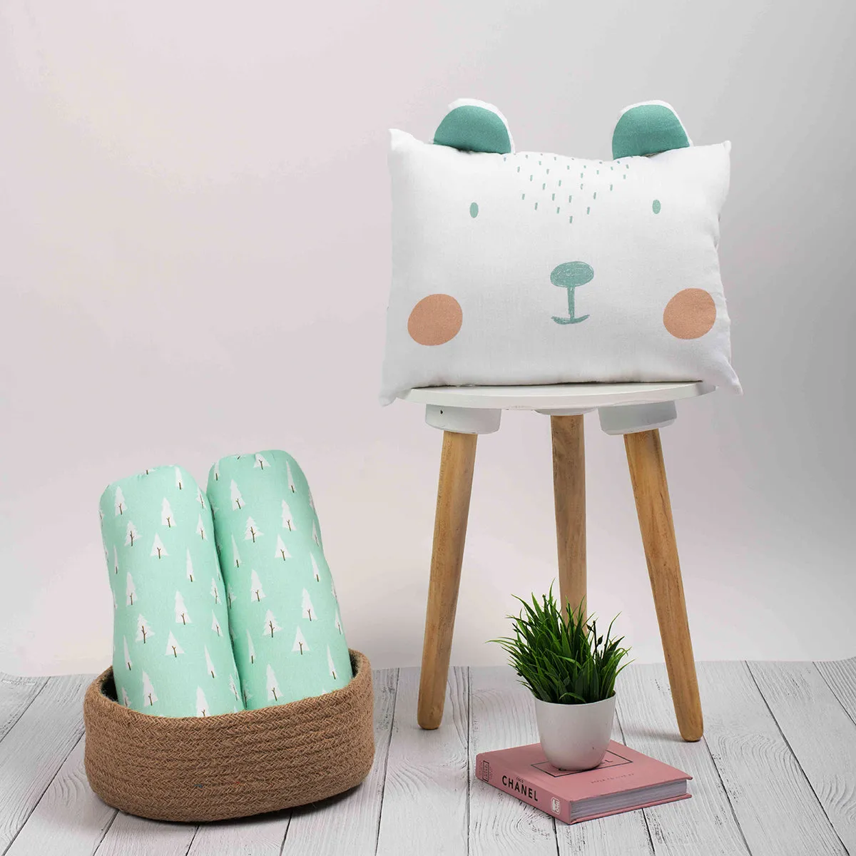 Tiny Snooze  organic pillow & bolsters- polar bear