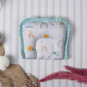Tiny Snooze  organic U-pillow- colorful rainbows