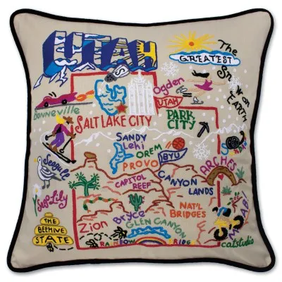 UTAH PILLOW BY CATSTUDIO