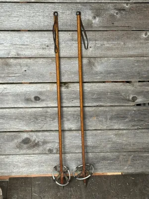 Vintage Hickory Ski Poles
