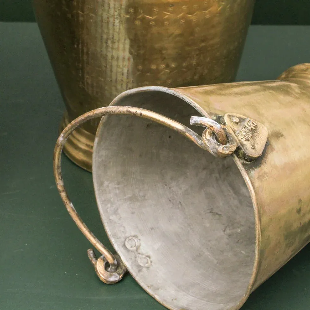 Vintage Indian Brass Bucket