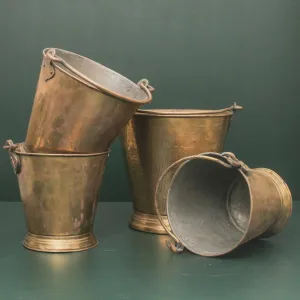 Vintage Indian Brass Bucket