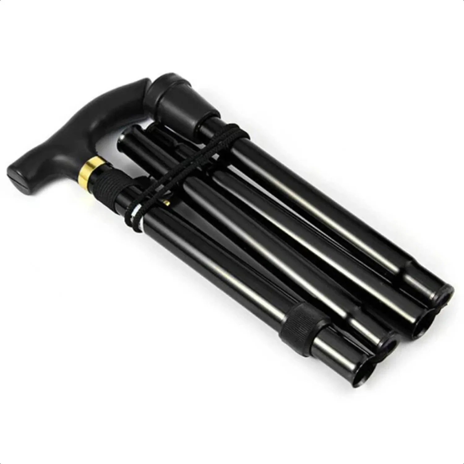 Walking Stick Telescopic Baton Hiking Trekking Poles Aluminum Alloy Metal Folding Cane Crutches Pole  Elderly People