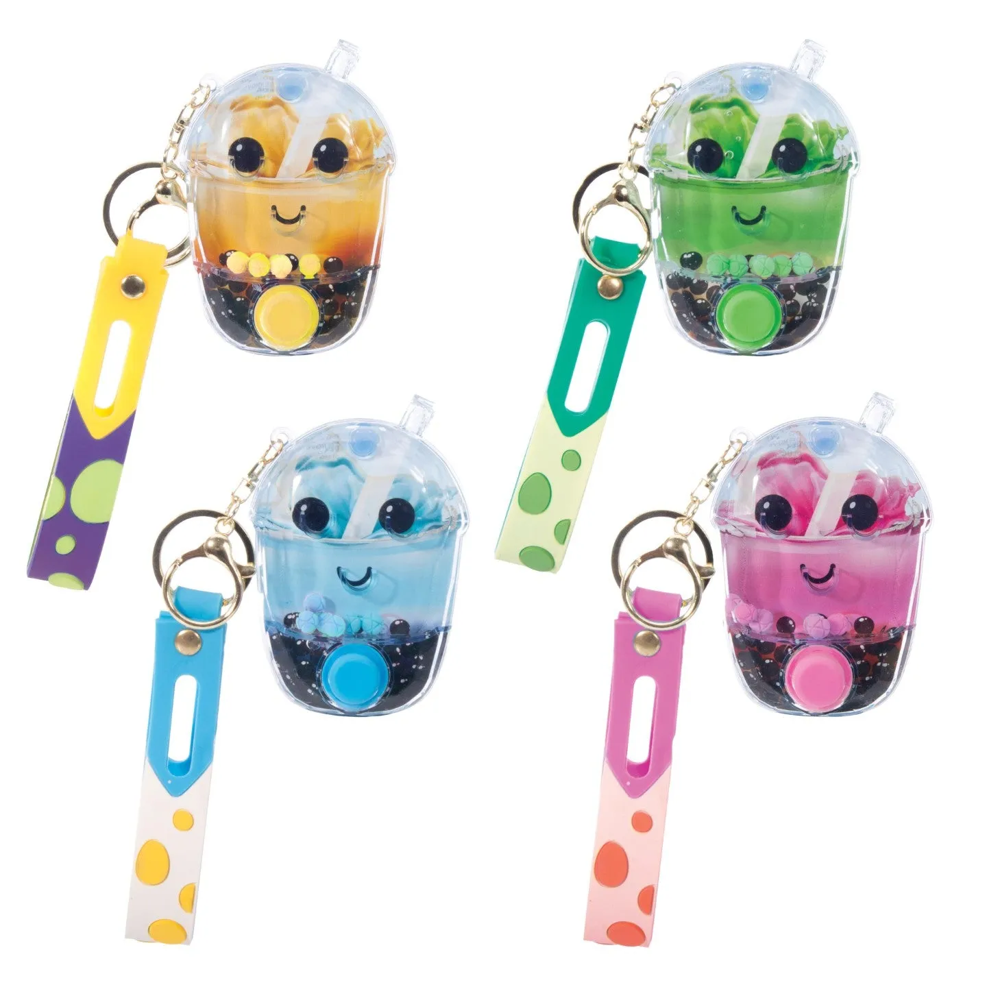 Water Filled Games Keychain Bubble Tea - Assorted