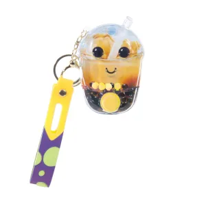 Water Filled Games Keychain Bubble Tea - Assorted