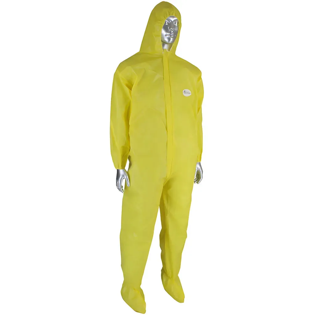 West Chester 3679B/M PosiWear UB Plus Coverall with Elastic Wrist & Ankle, Attached Hood & Boot 82 gsm