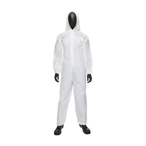 West Chester 3706/XXXXXL PosiWear UB Coverall with Hood and Elastic Wrist & Ankle 56 gsm