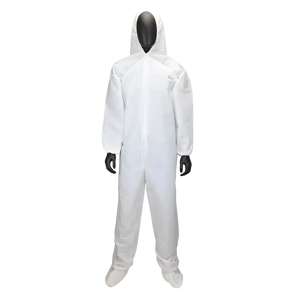 West Chester 3709/XXXL PosiWear UB Coverall with Elastic Wrist & Ankle, Attached Hood & Boot 56 gsm