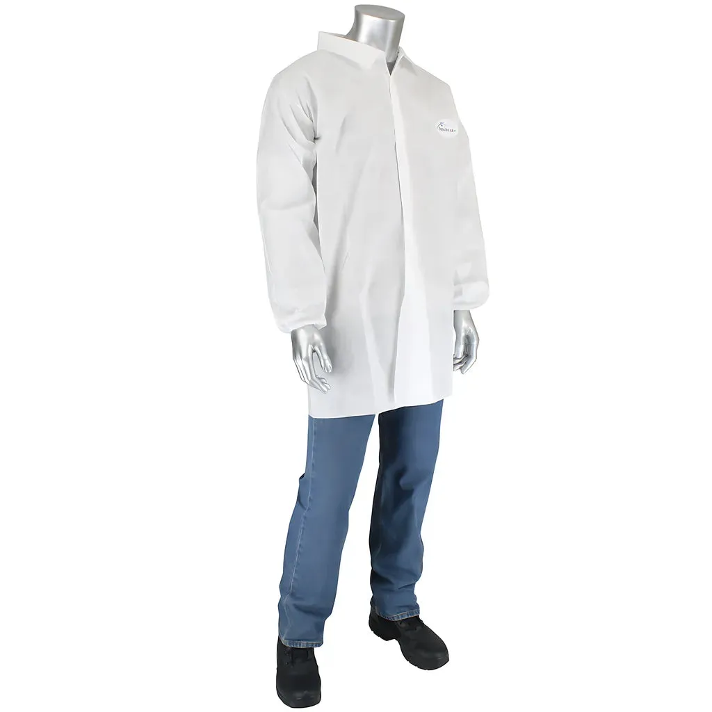 West Chester C3819/XXXL PosiWear M3 Lab Coat - No Pockets, 50 gsm