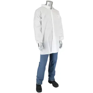 West Chester C3819/XXXL PosiWear M3 Lab Coat - No Pockets, 50 gsm