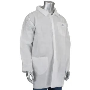West Chester C3820/XXXXXL PosiWear M3 Lab Coat - 2 Pocket, 50 gsm