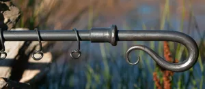 Wrought Iron Bay Window Pole with Shepherd's Crooks