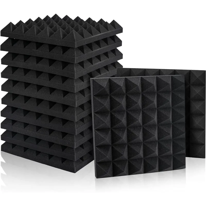 Xtreme Xccessories 12pc Acoustic Pyramid Home Studio Sound Proof  Foam Panels 30cm x30cm