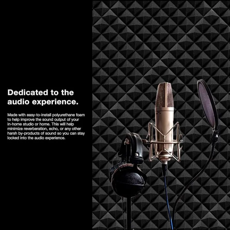Xtreme Xccessories 12pc Acoustic Pyramid Home Studio Sound Proof  Foam Panels 30cm x30cm