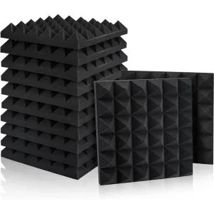 Xtreme Xccessories 12pc Acoustic Pyramid Home Studio Sound Proof  Foam Panels 30cm x30cm